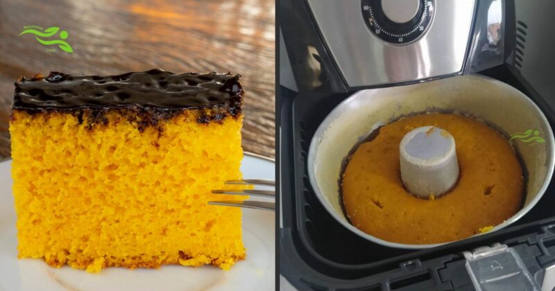 Bolo De Cenoura Fit Na Airfryer