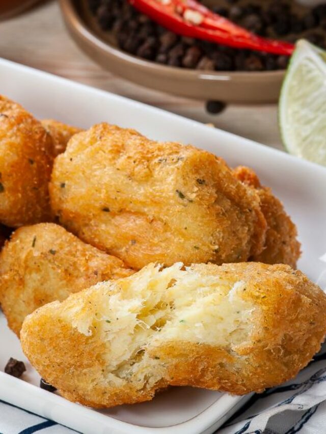 Bolinho de Bacalhau com Batata Receitinhas Leves