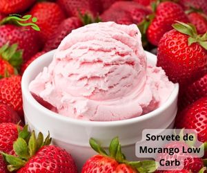 Sorvete de Morango Low Carb