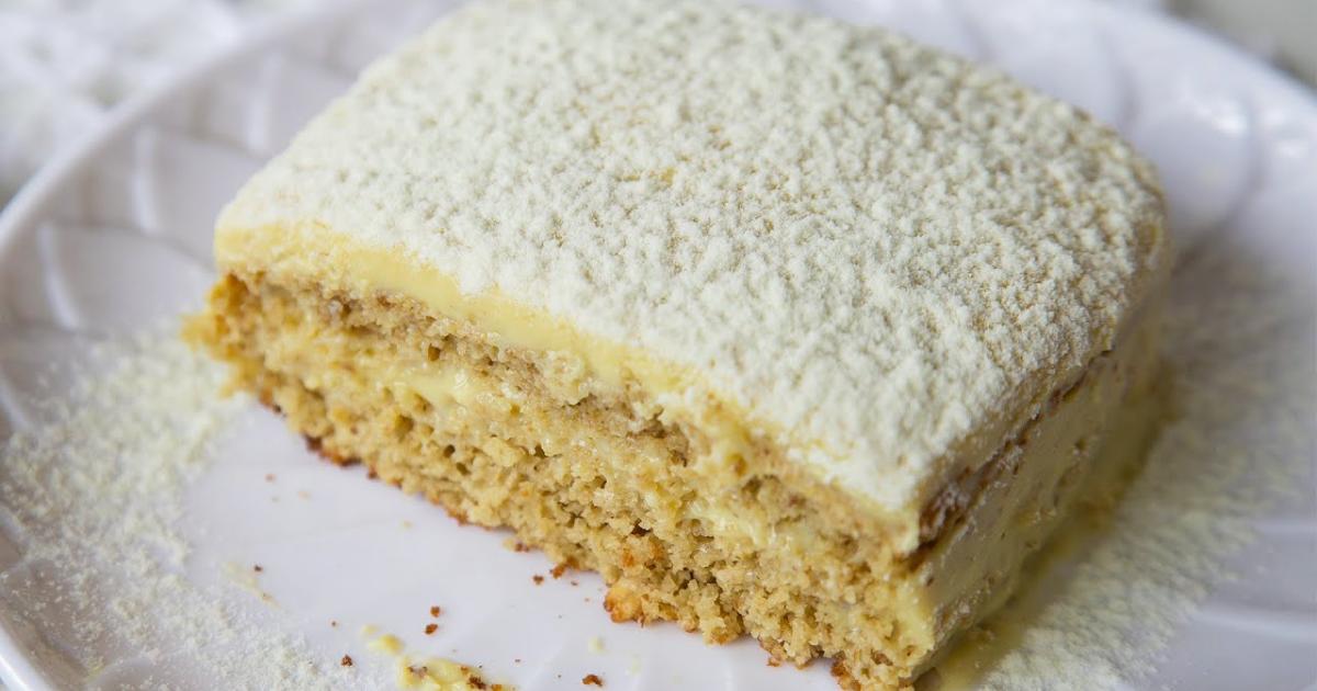 bolo de aveia com recheio de creme