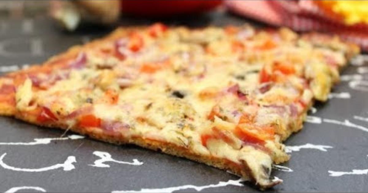 pizza low carb com massa de frango