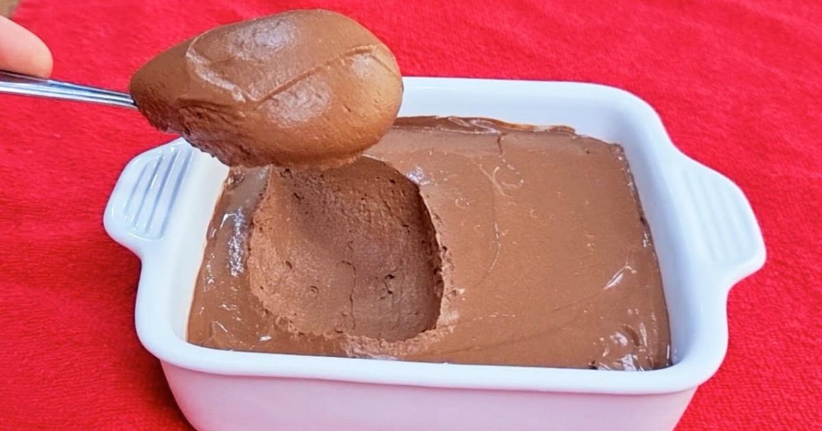 mousse de chocolate sem açúcar