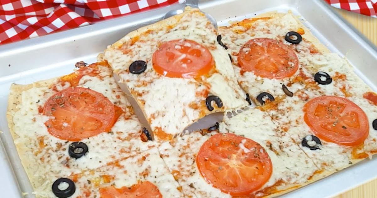 pizza fit de tapioca e aveia