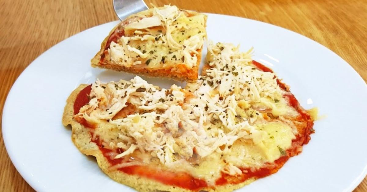 pizza low carb na frigideira