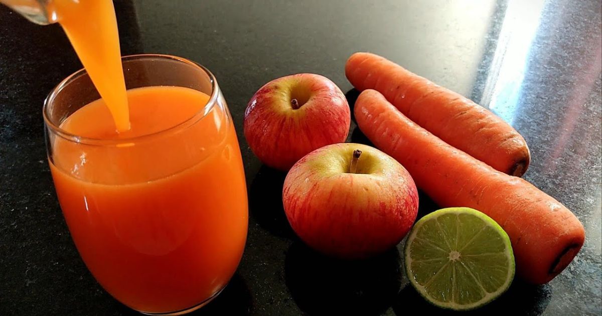 Receita de Suco de Cenoura com Limão e Maçã