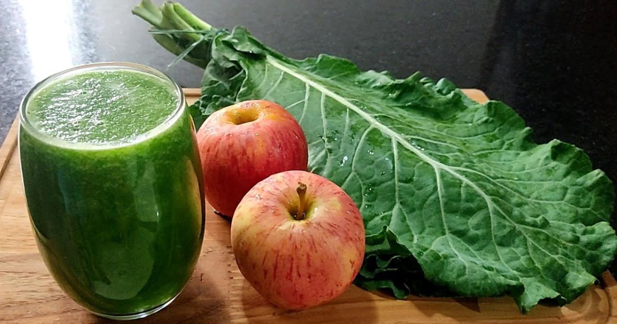 Suco Detox de Couve e Maçã