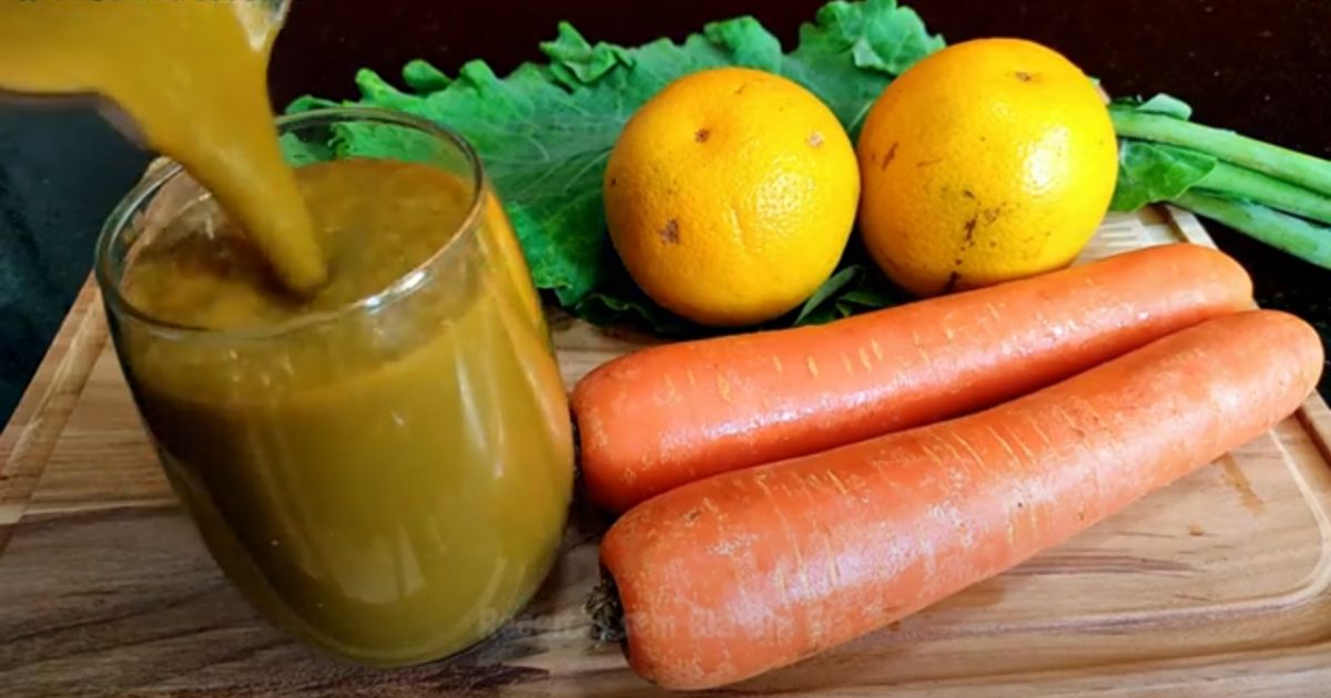 Suco de Cenoura com Laranja e Couve