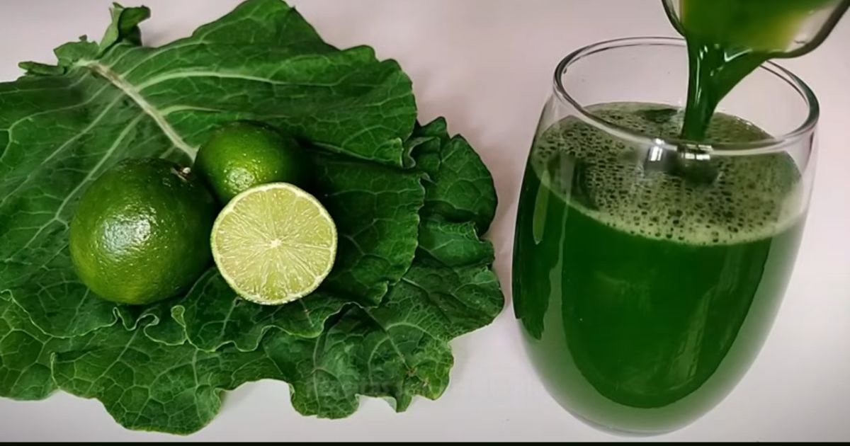 Suco de Couve com Limão Detox