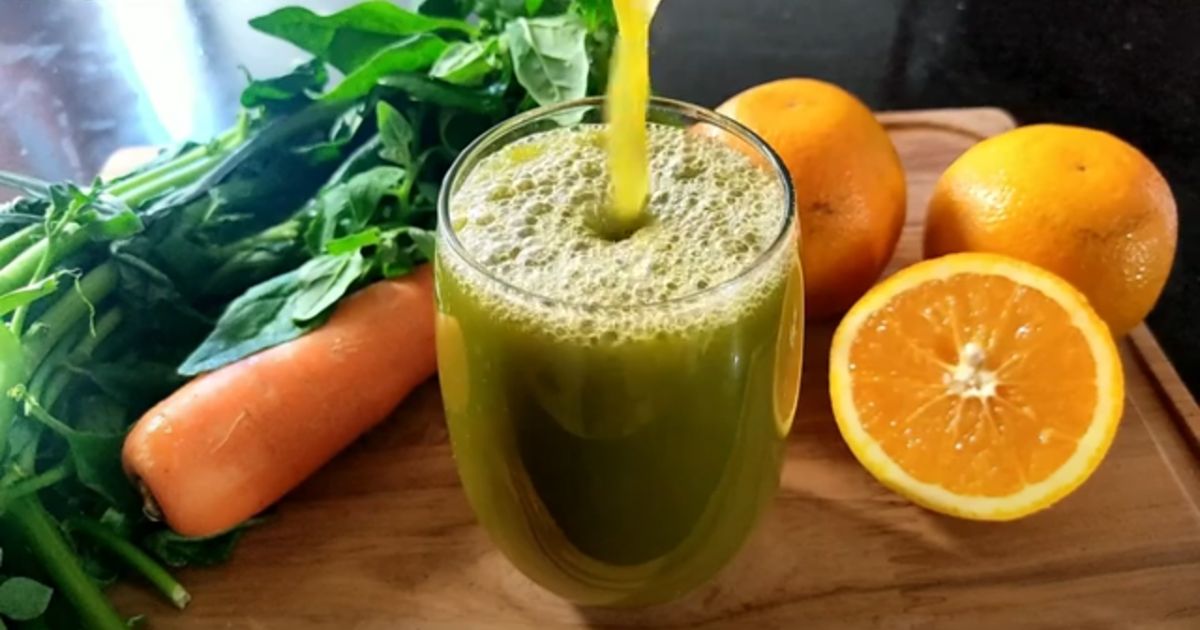 Suco de Espinafre com Laranja e Cenoura é uma Bebida Super Nutritiva