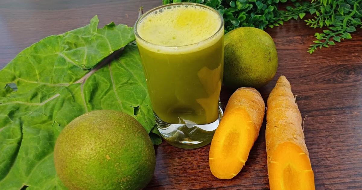 Suco de laranja, cenoura e couve: receita simples para melhorar sua visão.