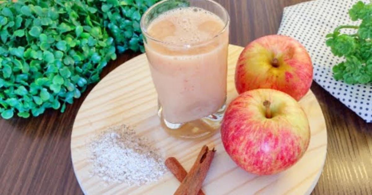 Suco de maçã com aveia: sabor e saúde em cada copo.