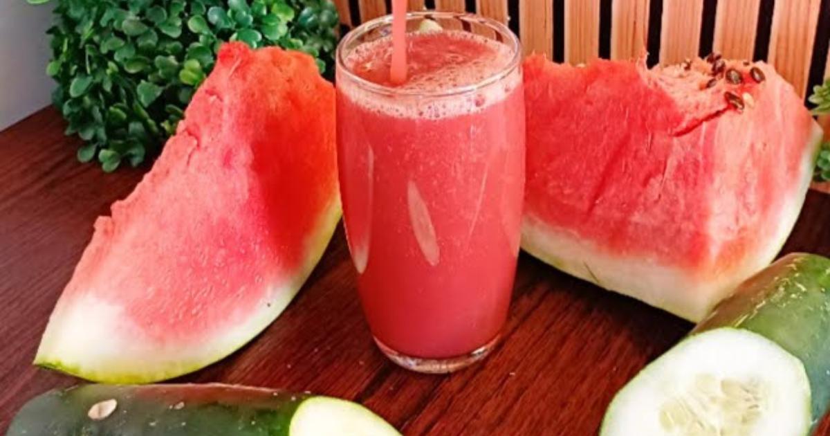 Suco de melancia com pepino: refrescante e cheio de benefícios.