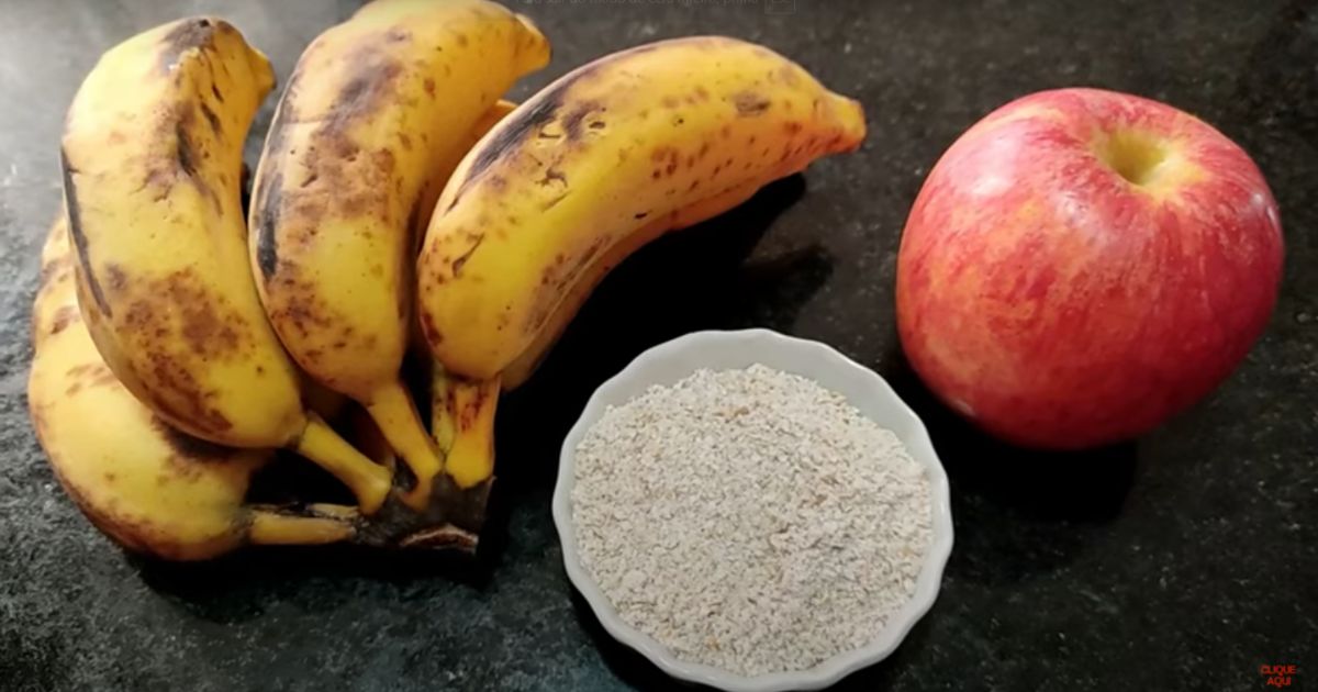 Vitamina de Banana com Maçã e Aveia