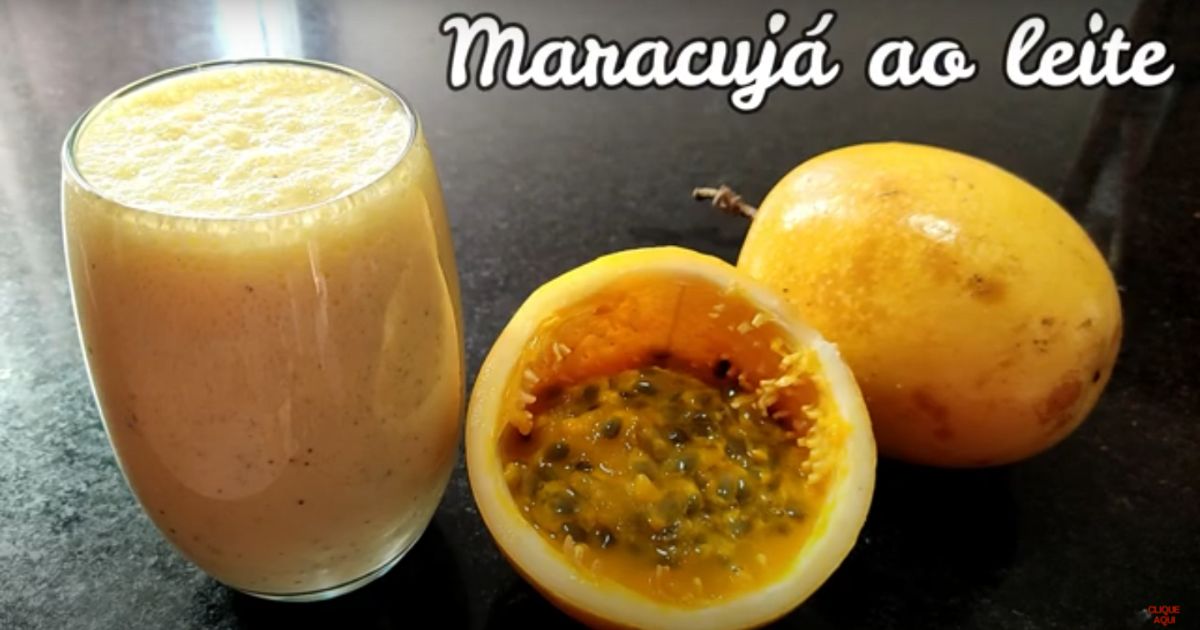 Vitamina de Maracujá com Leite