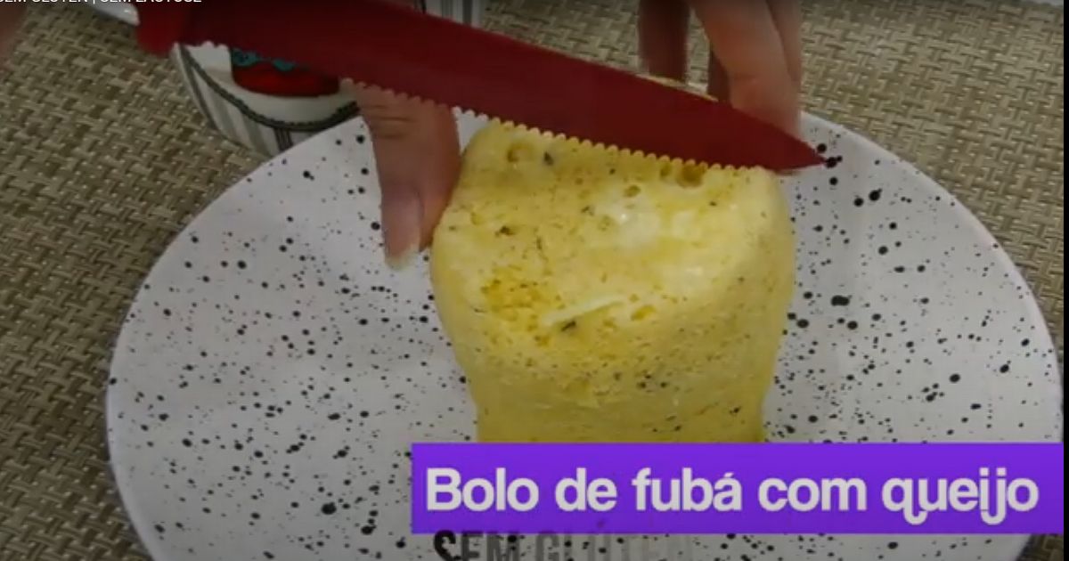 Bolo de Fubá Com Queijo Sem Glúten e Sem Lactose