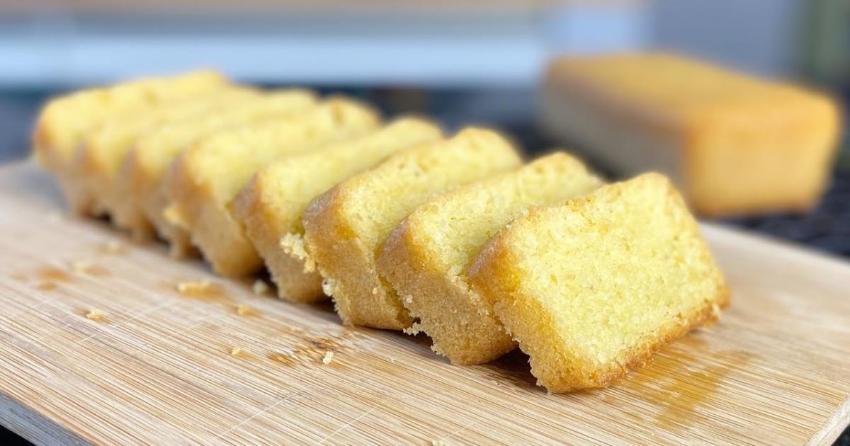 Bolo de manteiga low carb fofinho e saudável