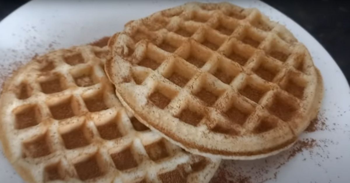 Waffle Low Carb de Baunilha com Fibra de Bambu