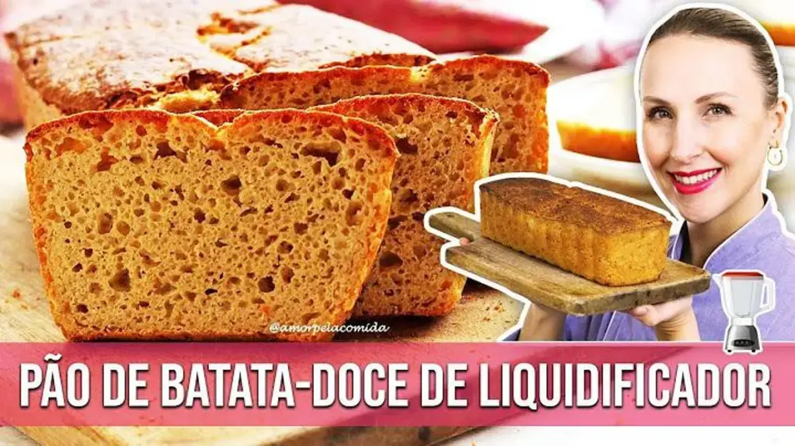 Receita de Pão de Batata Doce de Liquidificador Sem Glúten e Sem Lactose Delicioso
