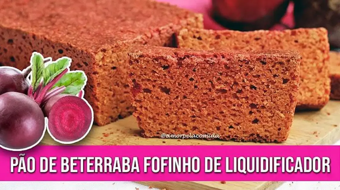 Receita de Pão de Beterraba Fofinho de Liquidificador Sem Glúten Delicioso
