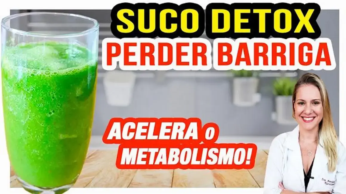 Receita de Suco Detox para Acelerar o Metabolismo e Desinchar a Barriga