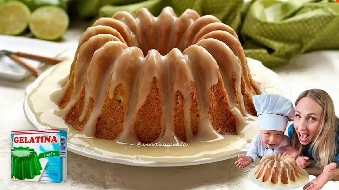 Receita de Bolo de Limão com Gelatina: Aprenda a fazer a sobremesa mais fofa e saborosa!